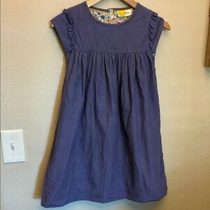 Mini Boden Purple Ruffle Sleeve Dress size 9-10
